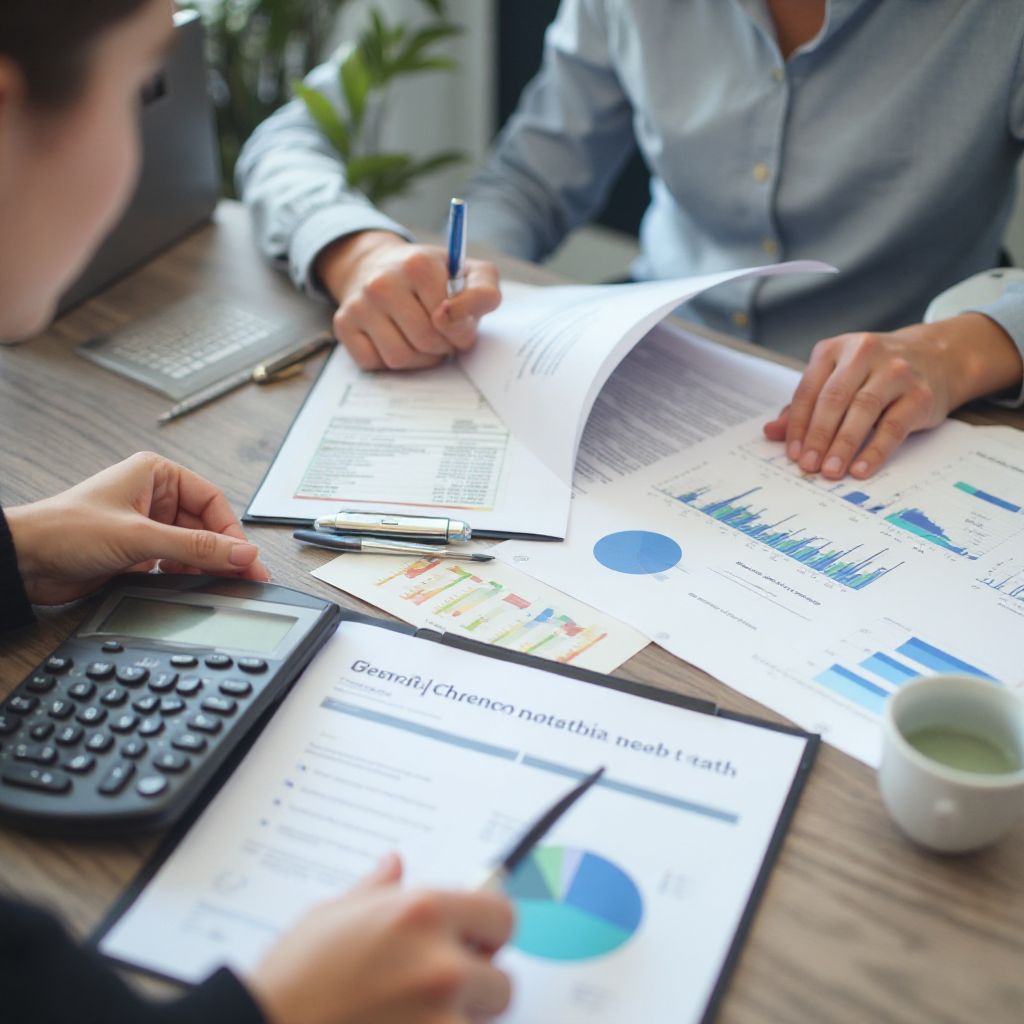 Person reviewing debt reduction strategy